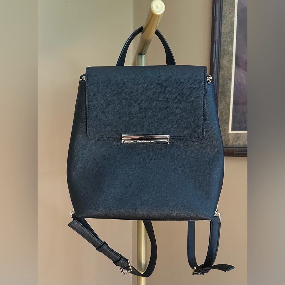 Kate Spade Black Saffiano Leather Backpack New without tag